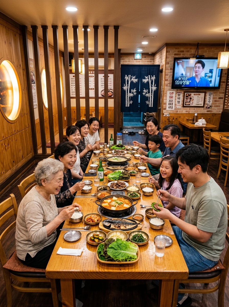 정갈한 나니와 식사 공간